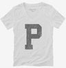 Letter P Initial Monogram Womens Vneck Shirt 666x695.jpg?v=1700362546