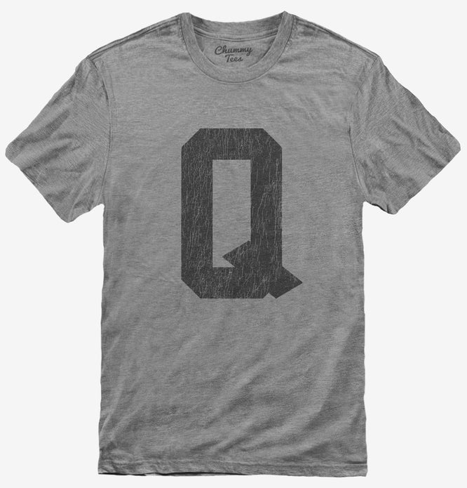 Letter Q Initial Monogram T-Shirt
