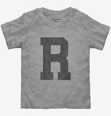 Letter R Initial Monogram Toddler Shirt