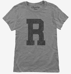 Letter R Initial Monogram Womens T-Shirt