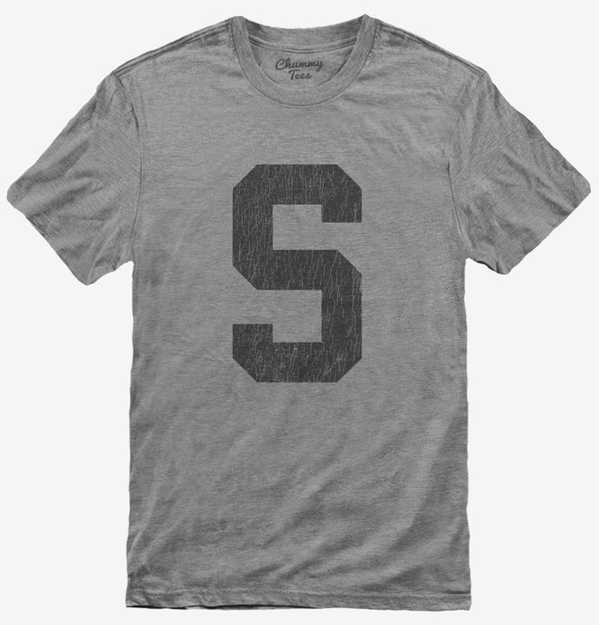 Letter S Initial Monogram T-Shirt