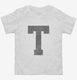Letter T Initial Monogram white Toddler Tee