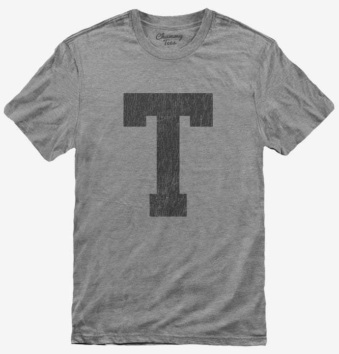 Letter T Initial Monogram T-Shirt