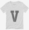 Letter V Initial Monogram Womens Vneck Shirt 666x695.jpg?v=1700362293