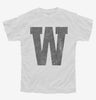Letter W Initial Monogram Youth