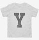 Letter Y Initial Monogram white Toddler Tee