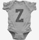 Letter Z Initial Monogram  Infant Bodysuit