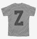 Letter Z Initial Monogram  Youth Tee