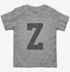 Letter Z Initial Monogram  Toddler Tee