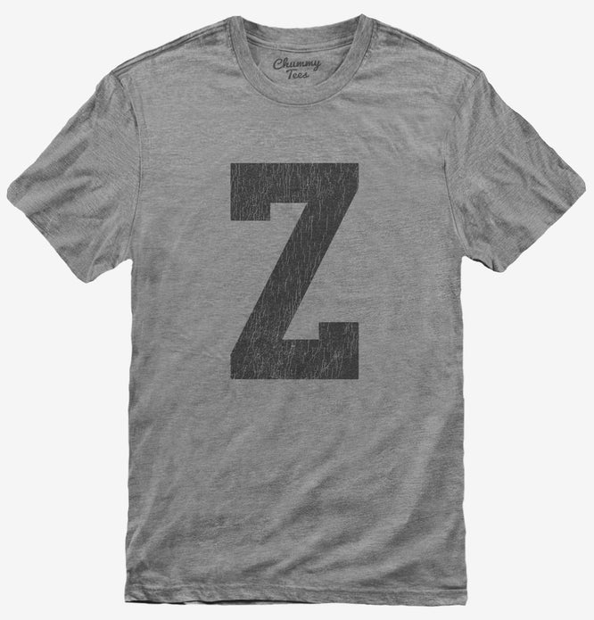 Letter Z Initial Monogram T-Shirt