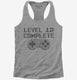 Level 12 Complete Funny Video Game Gamer 12th Birthday grey Womens Racerback Tank
