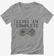 Level 14 Complete Funny Video Game Gamer 14th Birthday  Womens V-Neck Tee