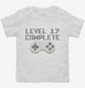 Level 17 Complete Funny Video Game Gamer 17th Birthday white Toddler Tee