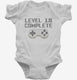 Level 18 Complete Funny Video Game Gamer 18th Birthday white Infant Bodysuit