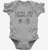 Level 20 Complete Funny Video Game Gamer 20th Birthday Baby Bodysuit 666x695.jpg?v=1700421859