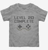 Level 20 Complete Funny Video Game Gamer 20th Birthday Toddler