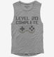 Level 20 Complete Funny Video Game Gamer 20th Birthday  Womens Muscle Tank