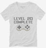 Level 20 Complete Funny Video Game Gamer 20th Birthday Womens Vneck Shirt 666x695.jpg?v=1700421859