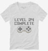 Level 24 Complete Funny Video Game Gamer 24th Birthday Womens Vneck Shirt 666x695.jpg?v=1700421671