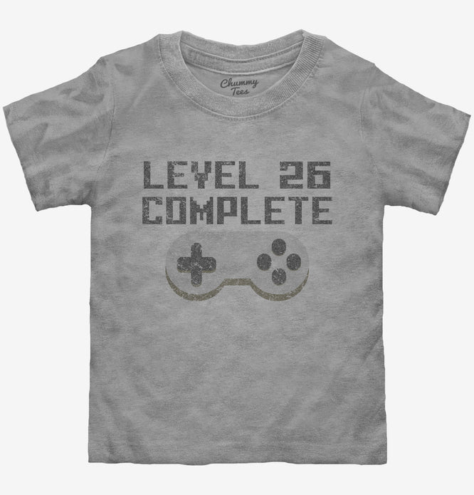 Level 26 Complete Funny Video Game Gamer 26th Birthday T-Shirt