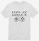 Level 27 Complete Funny Video Game Gamer 27th Birthday white Mens