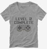 Level 2 Complete Funny Video Game Gamer 2nd Birthday Womens Vneck