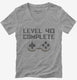 Level 40 Complete Funny Video Game Gamer 40th Birthday  Womens V-Neck Tee