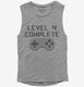 Level 4 Complete Funny Video Game Gamer 4th Birthday  Womens Muscle Tank