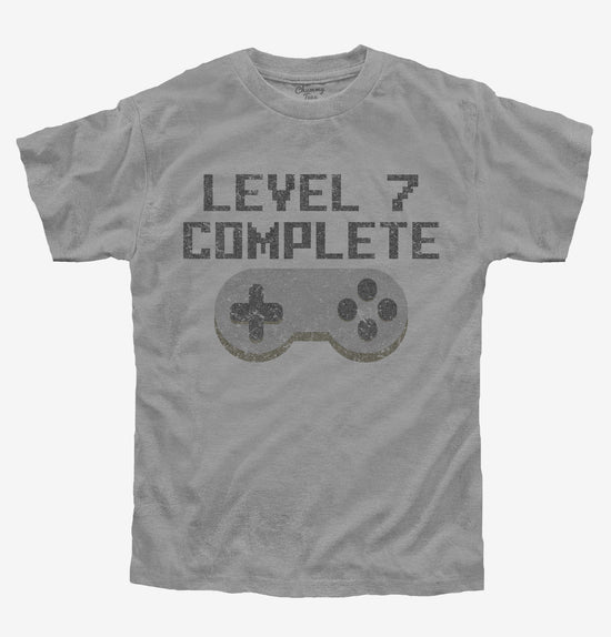 Level 7 Complete Funny Video Game Gamer 7th Birthday T-Shirt