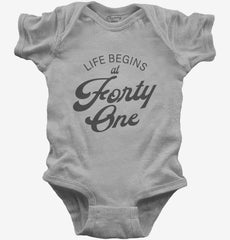 Life Begins At 41 Baby Bodysuit