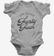 Life Begins At 44 grey Infant Bodysuit