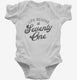 Life Begins At 71 white Infant Bodysuit