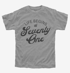 Life Begins At 71 Youth Shirt