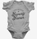 Life Begins At 77 grey Infant Bodysuit
