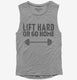 Lift Hard Or Go Home Funny Quote  Womens Muscle Tank