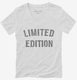 Limited Edition white Womens V-Neck Tee