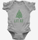 Lit Af Christmas Tree  Infant Bodysuit