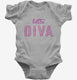 Little Diva grey Infant Bodysuit