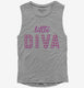 Little Diva grey Womens Muscle Tank