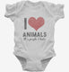 Love Animals Hate People white Infant Bodysuit