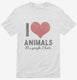 Love Animals Hate People white Mens