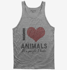 Love Animals Hate People Tank Top
