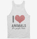 Love Animals Hate People white Tank