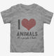 Love Animals Hate People grey Toddler Tee