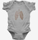 Lungs grey Infant Bodysuit