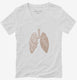 Lungs white Womens V-Neck Tee