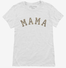 Mama Leopard Print Womens T-Shirt