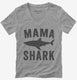 Mama Shark  Womens V-Neck Tee