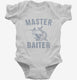 Master Baiter Funny Fishing white Infant Bodysuit