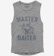 Master Baiter Funny Fishing grey Womens Muscle Tank